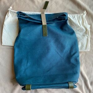 Brooks England Pickwick Cotton Canvas, 22L cycling backpack, slate blue/green